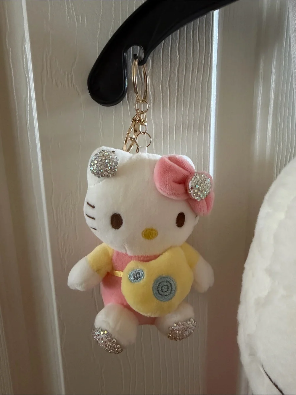Hello Kitty Plush Backpack in White, Pink and Yellow